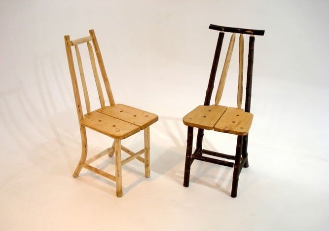 2 chaises châtaignier