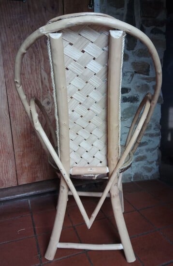 fauteuil vannerie dos coeur